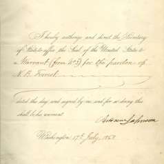Presidential Pardon for Nathan Bedford Forrest