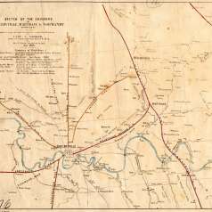 Map of Shelbyville, Wartrace and Normandy, 1863