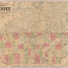 Lloyd's Official Map of the State of Tennessee, 1863