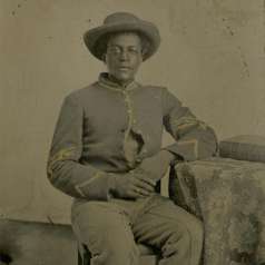 Carte de visite of US Colored Cavalry Sgt. Dick Johnson