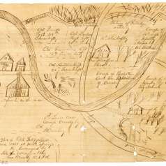 Map of Rebel Fortifications at Mills Springs, KY