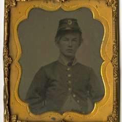 Tintype of Pvt. Robert A. Cheatham
