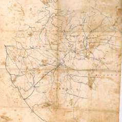Benjamin F. Cheatham map of area southeast of Nashville, circa 1861-1865 