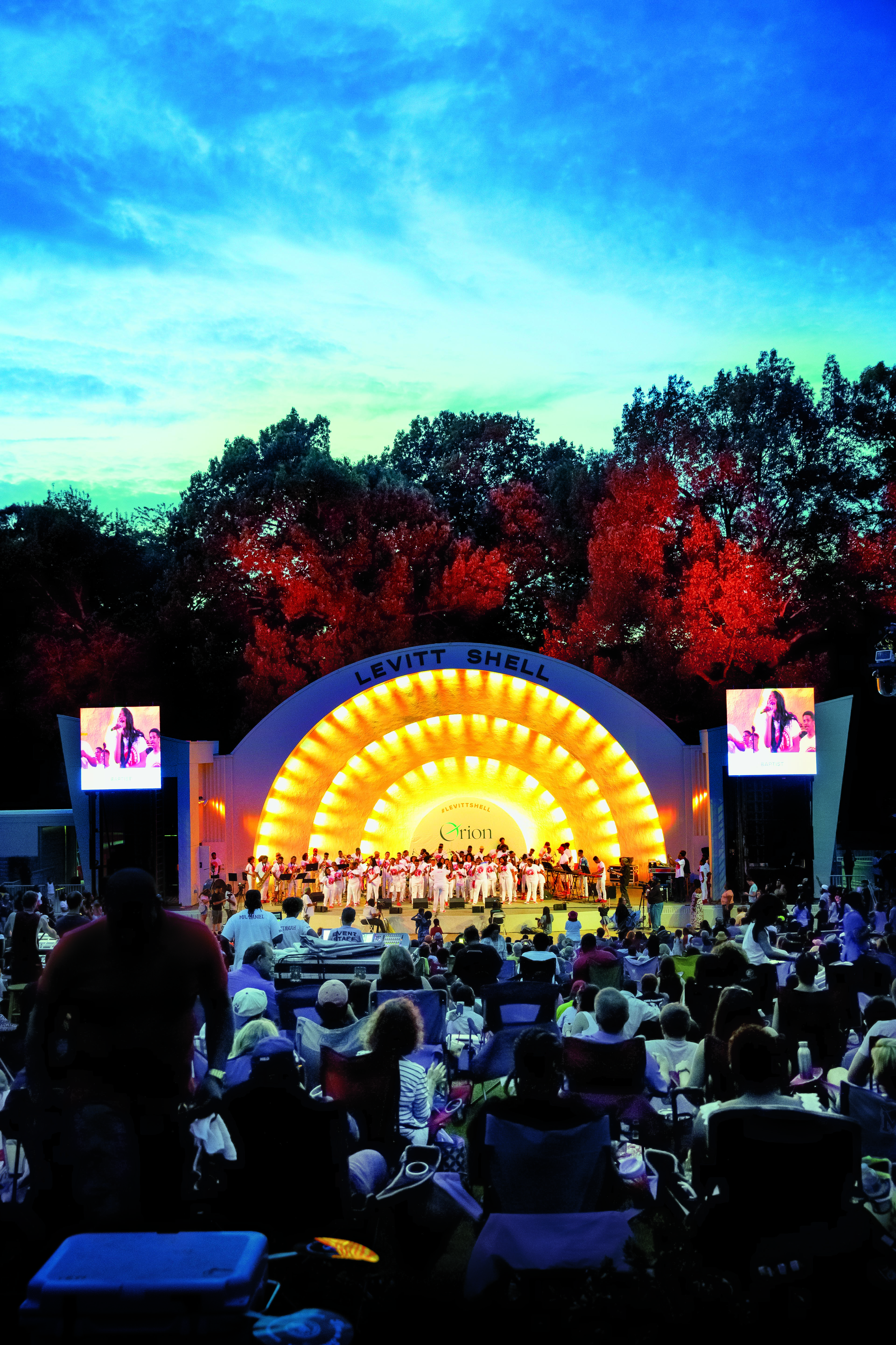 A performance at the Overton Park Shell in Memphis