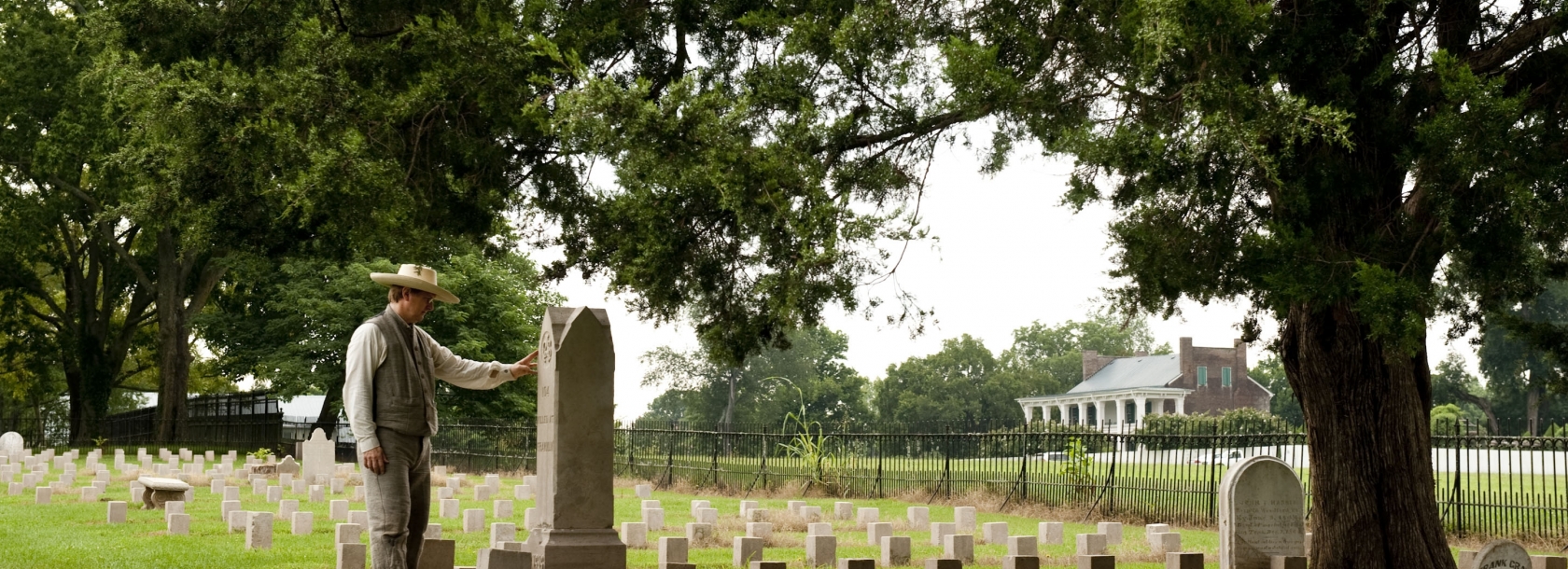 View through the McGavock Confederate Cemetery toward Carnton