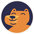 Cartoon illustration of a bear cub