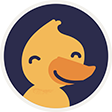 Cartoon illustration of a duck
